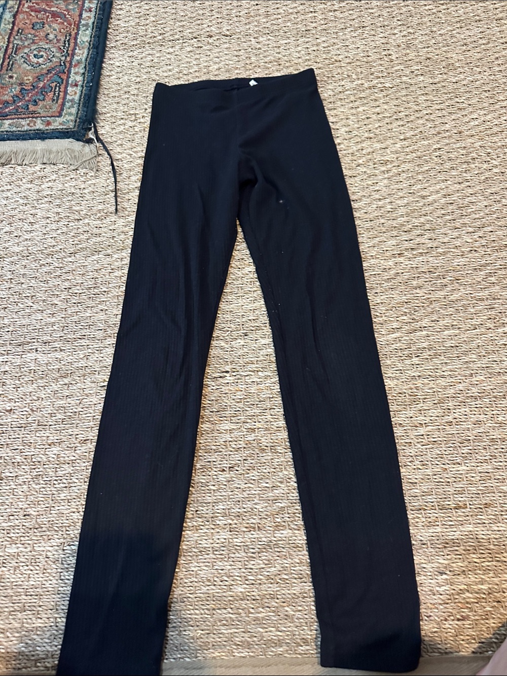 Old Navy Black Ribbed Kids Leggings